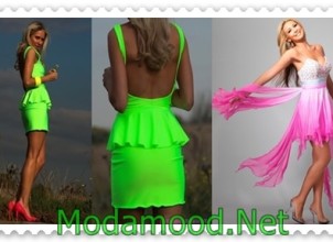 Neon Abiye Elbise Modelleri