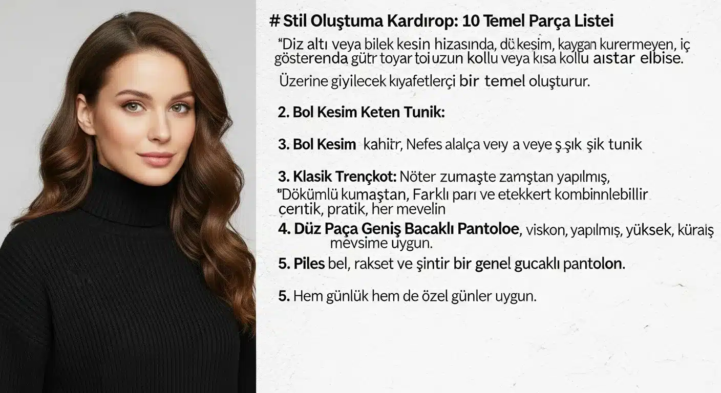 Tesettür kapsül gardirop 10 temel parça listesi
