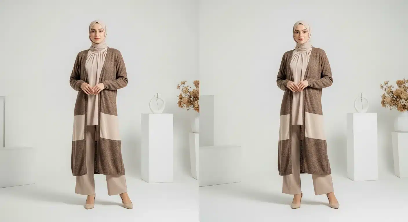 Katmanlı kombin sonbahar tesettür 2026 hırka bluz